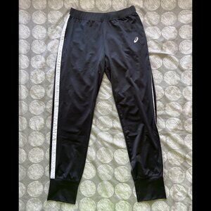 ASICS Women's Lani Performance Side Stripe Steel Grey Pants Joggers Leggings S